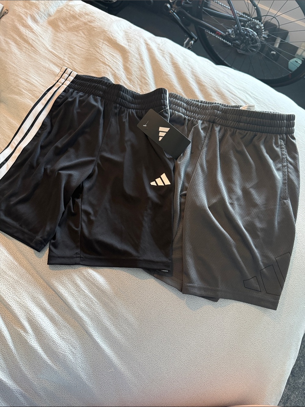 adidas Men’s Black and Gray Performance Training Shorts Set